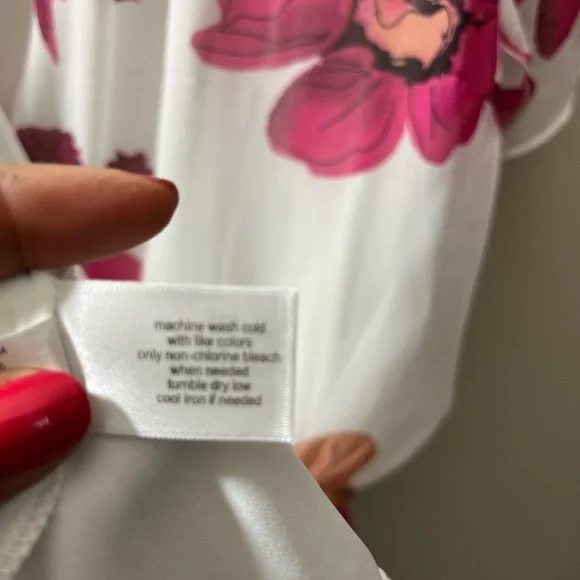 Lane Bryant size 28 floral summer dress elastic waist with belt lined - Picture 14 of 17